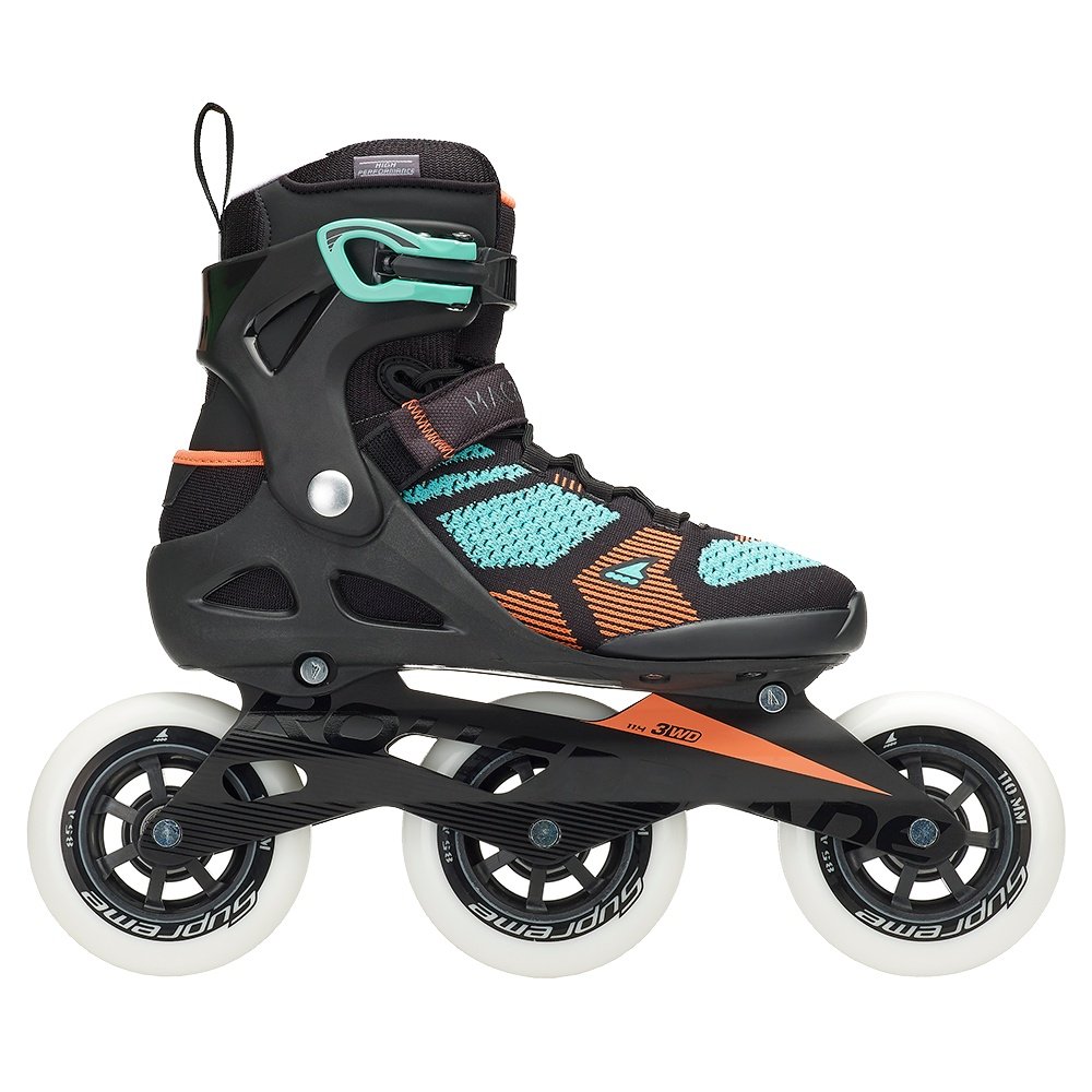thumbnail image 2 of Rollerblade Macroblade 110 3WD Adult Inline Skates – Black/Lime, Unisex, All-Season (072204001A1) 2 of 4