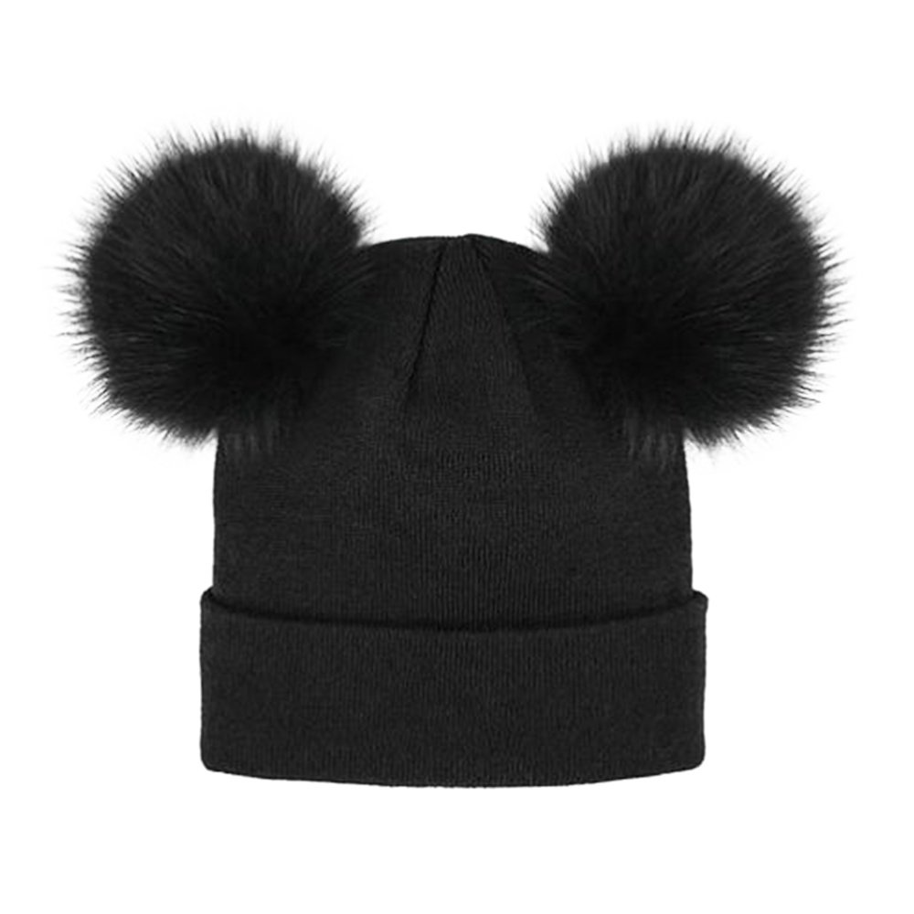 Peter Glenn Double Real Fur Pom Knit Hat (Women's) Peter Glenn