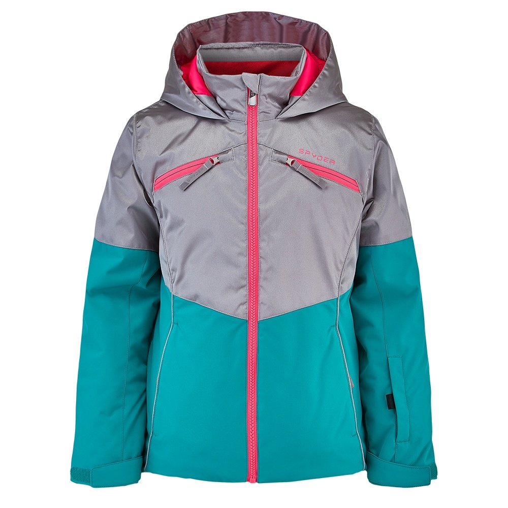 Kids Full Zip Hooded Winter Coat Spyder Girl/’s Conquer Ski Jacket