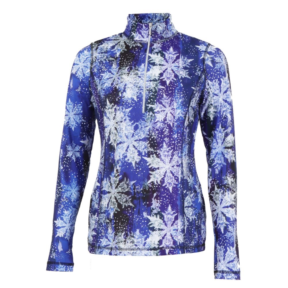 Sno Skins Micro Fiber Print 1/4Zip Turtleneck MidLayer (Women's