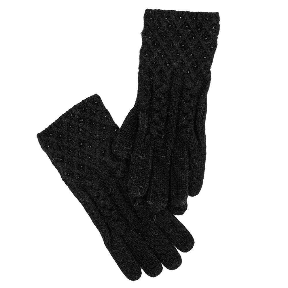 Peter Glenn Cable Knit Crystal Sparkle Glove (Women's) Peter Glenn