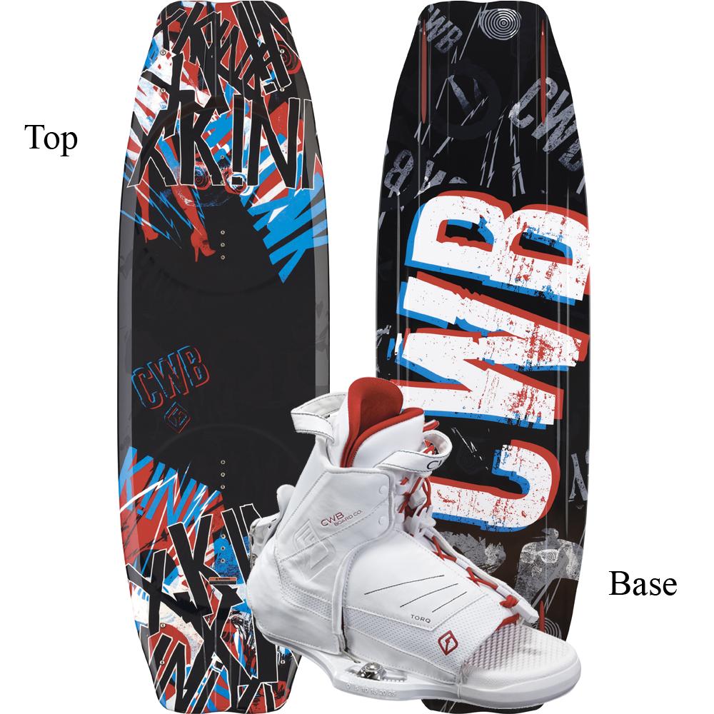 CWB 134 Kink Wakeboard Package with S/M Torq Boots (Men's) Peter Glenn