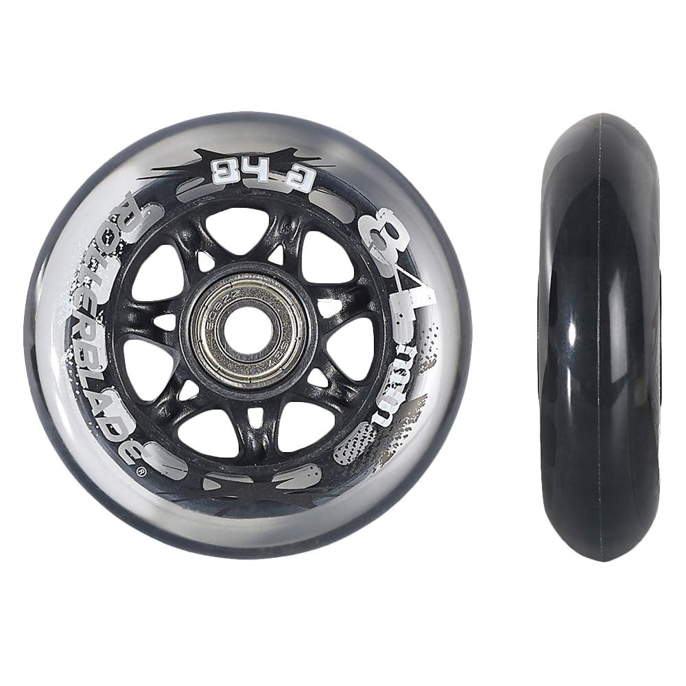 Rollerblade 84mm Inline Skate Wheel and Bearing 8Pack Kit Peter Glenn