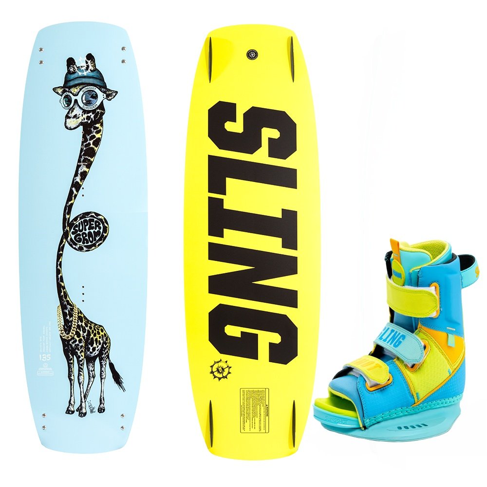 Slingshot Super Grom 130 Wakeboard and Grom Binding Package (Kids