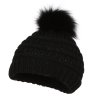 Peter Glenn Knit Hat with Fur Pom (Little Girls')