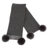 Peter Glenn Crystal Ball with Real Fur Pom Scarf (Women's)