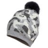 Peter Glenn Camo Knit Hat with Real Fur Pom (Women's)
