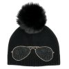 Peter Glenn Sweet Shades Hat with Real Fur Pom (Women's)
