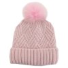 Peter Glenn  Knitted Hat with Real Fur Pom (Women's)