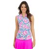 Ibkul Bonnie Sleeveless 1/4-Zip Polo Shirt (Women's)