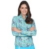 Ibkul Marissa Long Sleeve Adjustable 1/4-Zip Polo Shirt (Women's)
