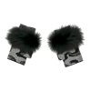 Peter Glenn Lurex Camouflage Fingerless Glove with Real Fur (Women's)